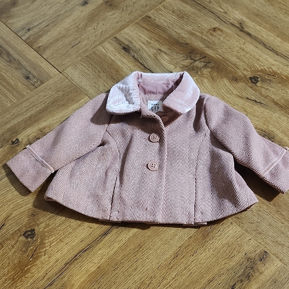 GAP Pink Kids Pea Coat Size 0-6 Months
